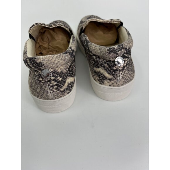 Steve Madden Gills Natural Textile Snake Slip-On Sneakers 9.5 M Taupe Gray - Picture 6 of 9